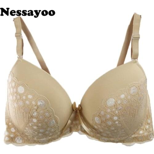 Cotton Dot Sexy Underwear bras for Women 38/85 40/90 42/95 44/100 C D E cup big size push up bra fashion lingerie brassiere Bras