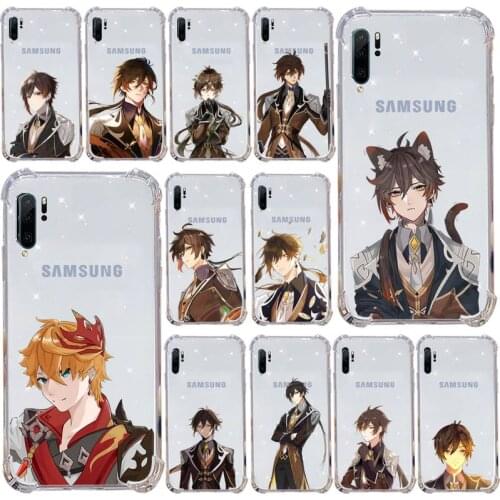 Genshin impact zhongli Phone Case Transparent for Samsung s9 s10 s20 Huawei honor P20 P30 P40 xiaomi note mi 8 9 pro lite plus