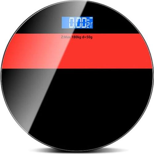 New Round Digital Floor Scales Home Smart Balance Electronic Bathroom Scale Human Body Weight Scale Temperature Battery Display