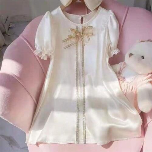 Baby Girls Flower Kids Dress for Girls Lace Princess Soft Costume Prom Party Dress With Bow Children First Communion Dress