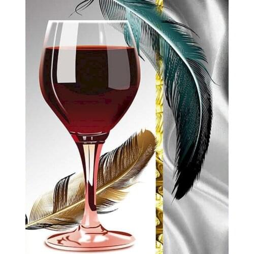 GATYZTORY DIY Painting By Numbers kits For Adult child Wine glass picture Paint By Numbers Landscape Home Decoration Unique Gift