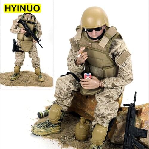 1/6 Scale Camouflage Plastic Eating Chicken Toy Gun Military Model Action Figure Set Sculpt Model 12' Full Set Action Figure Toy