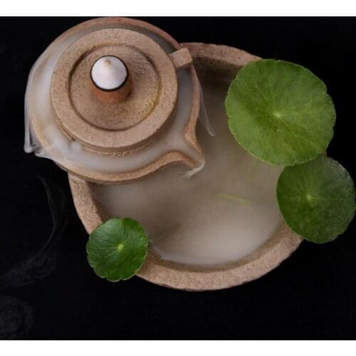 Incense Cones Or Burner Creative Home Decor Stone Mill Ceramic Censer Backflow Incense Burner Use In The Home Office Teahouse