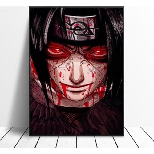 Ltachi Uchiha Red Eyes Anime Art Canvas Poster Prints Home Wall Decor Painting