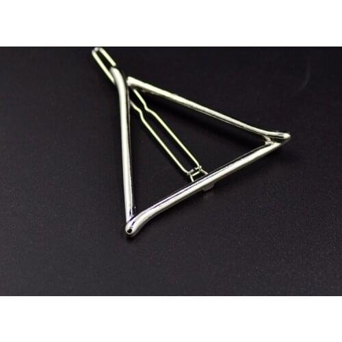 Miss FoUrSy Hot Selling Simple Geometric Alloy Triangle Hair Clip In One Side Pin and Front Clip for Women Daily Decoration