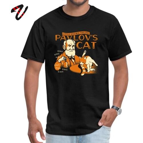 Little Known Pavlovs Cat Male Tops Man T Shirt Thanksgiving Day Pure Cotton Universe T-shirts Black Clothing Mens T-Shirt