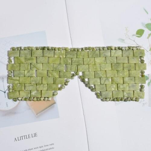 Natural jade eye mask to cool down, relieve fatigue, relax, beauty sleep, eye mask for face fashion, massage tool, as a gift