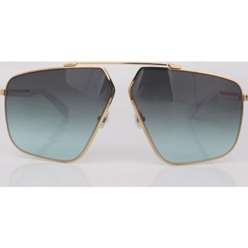 Mask sunglasses metal frame sunglasses for men green gradient classic men sunglasses