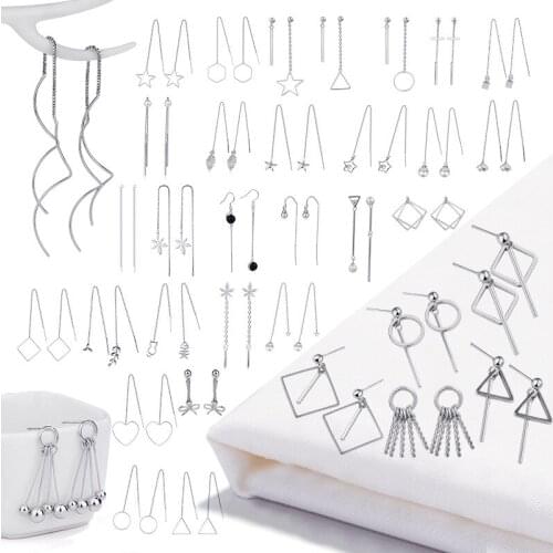 925 Sterling Silver Statement Earrings Geometric Earrings For Women Hanging Dangle Earrings Drop Earing modern Jewelry A159