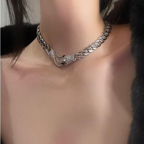 Trend Necklace For Women Jewelry Punk Thick Couple Neck Chain Decorations Woman Accessories Gothic Style Womens Necklaces