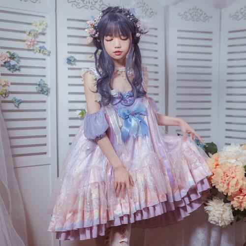 Doughnut & Doggy ~ Sweet Empire Waist Lolita JSK Dress High Low Party Dress