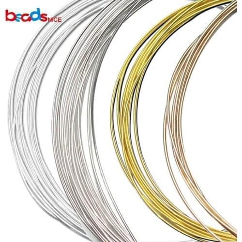 Beadsnice Solid 925 Sterling Silver Beading Hard Wires Jewelry Accessories DIY Crafting Wires Wholesale Jewelry Finding 18-28ga