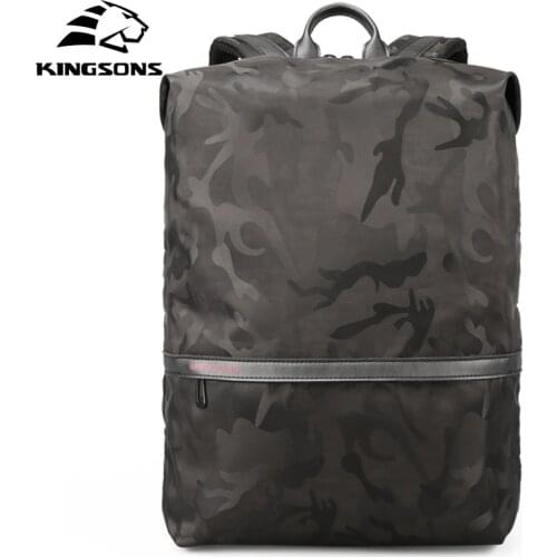 Kingsons Men Backpacks For 15.6 inches Laptop Backpack Large Capacity Women Shoulder Bags Student Casual Bag Water Repellent