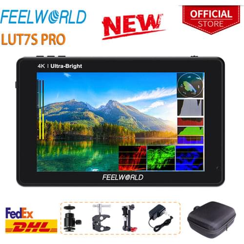 FEELWORLD 7 Inch 2200nits 3D LUT Touch Screen DSLR Camera LUT7S PRO 7 Field Director AC Monitor 4K HDMI Input Output for Gimbal