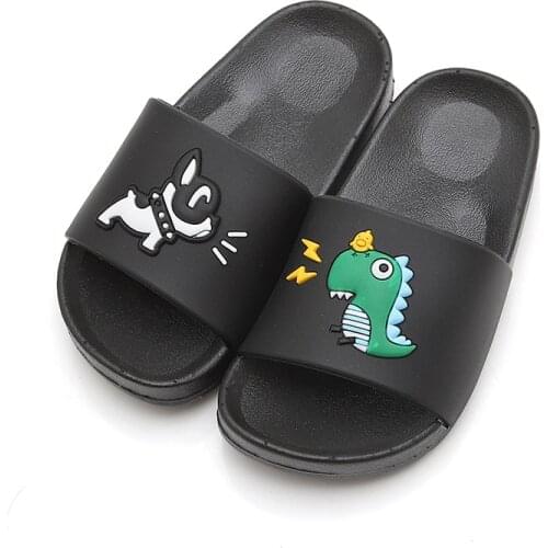 Kids Slippers for Boys Cartoon Dinasaur Dog Cute Non-Slip Soft Sole Summer Beach Indoor Slippers Girls Toddler Shoes Wearable