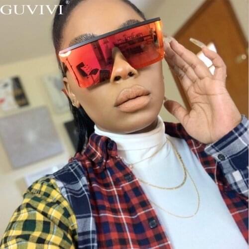 Luxury Brand Oversized Sunglasses Square Vintage Transparent Sun Glasses Men Flat Top Eyewear UV400 Gafas de sol Eyewear