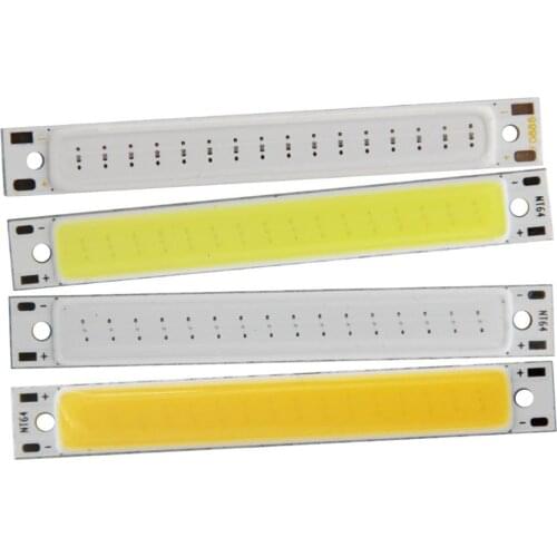 [ALLCOB] 3V 3.7V DC 60x8mm work lamp LED COB Strip 1W 300mA 100LM Warm Cold White Blue Red COB LED light source for DIY Bicycle