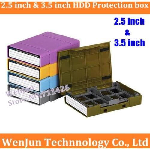 High Quality 2.5 inch & 3.5 inch HDD Protection box SATA HDD Protector Case Hard Drive Disk Protect Cover Box