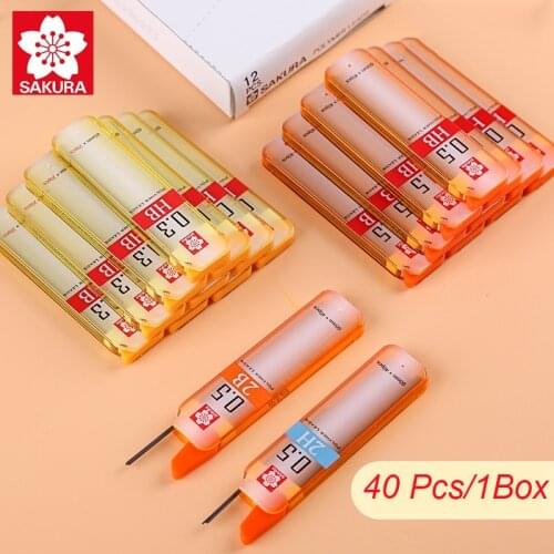 1Pc Japan Sakura Mechanical Pencil Lead Core 0.3/0.5/0.7/0.9mm 2H/2B/HB/B Automatic Refills High-capacity For Sketch Writing