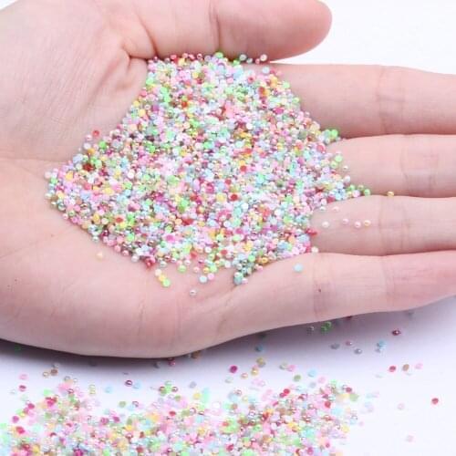 1.5mm 1000pcs Half Round Beads Many AB Colors Imitation Loose Flatback Resin Pearls For Jewelry Nail Art Tip DIY Decoration