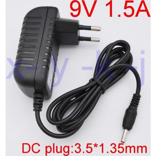 1PCS High quality AC 100V-240V Converter IC power Adapter DC 9V 1.5A 1500mA 13.5W Power Supply EU Plug DC 3.5mm x 1.35mm