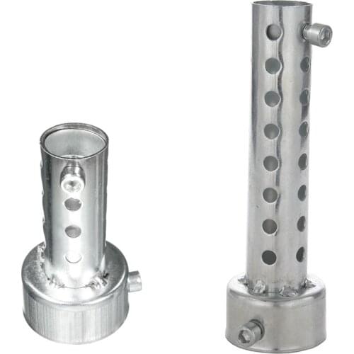 2 Pcs Silver Motorcycle Exhaust Can Muffler Insert Baffle DB Killer Silencer 45Mm X80mm & 42Mm X140mm
