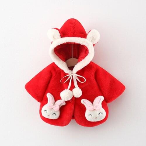 2021winter Baby Girls Coat Shawl Hood