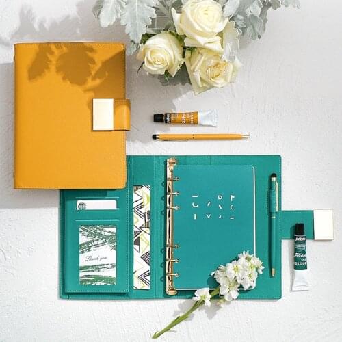 2021 Ins style Exquisite Removable Loose Leaf Notebook Office Business High-grade Binder Spiral 6 Hole Diary Agenda Gift Notepad