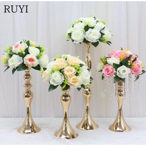 25CM silk Artificial Flower Ball Wedding Simulation Flower Centerpiece for Decor Road Lead Table Flower Bouquet Accessories