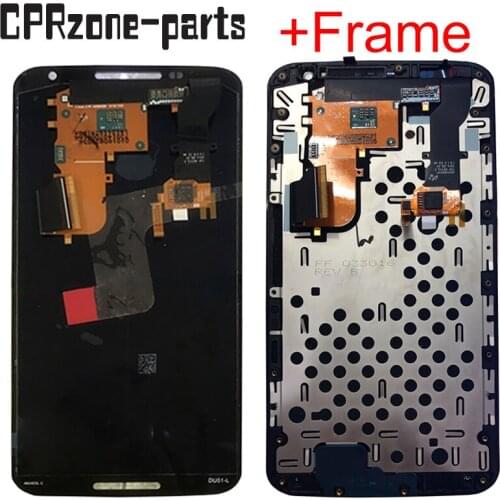 5.96" AMOLED lcd with frame For Motorola Google Nexus 6 XT1100 XT1103 XT1105 LCD display touch screen sensor digitizer assembly