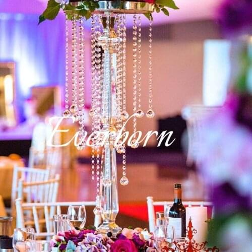 75 cm Tall Crystal table centerpieces wedding decoration flower stand Table Chandelier 10pcs/lot