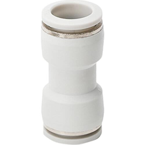 White Cap Fit 4/6/8/10/12mm OD Tube Reducing/Euqal Coupler Pneumatic Push In Connector Quick Release Air Fitting