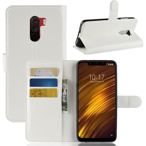 Case For Poco F1 Case Luxury Wallet PU Shield Cover Flip Phone Case On For Xiaomi Pocophone F1 6.18 inch Guard Saver