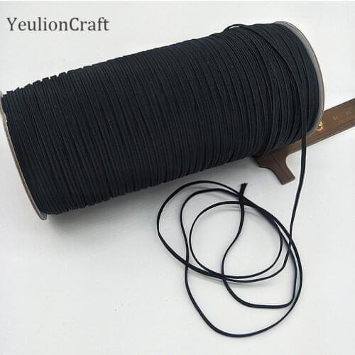 Chzimade 200Yards Elastic Sewing Rubber Band Cord White Black Color Stretch Elastic Band For Diy Handmade Craft