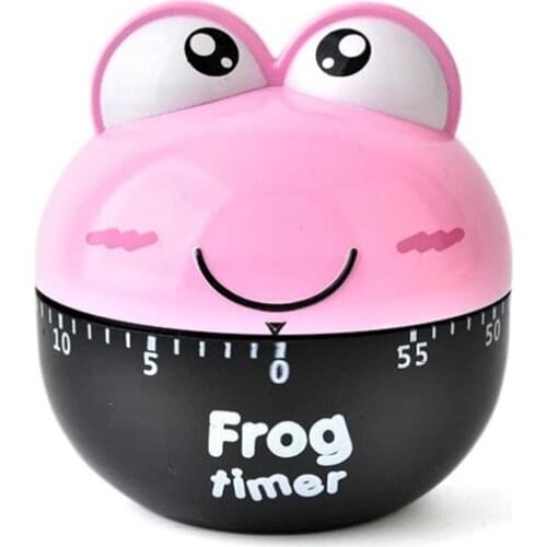 Hot New 55 Minute Animal Timer Easy Operate Kitchen Useful Cooking Cute Frog Shape for Kitchen Timer FBE2