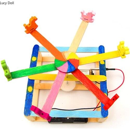 DIY STEM Toys for Children Physical Scientific Experiment Creativity Learning Educational Toy Merry-go-round Birthday Gift