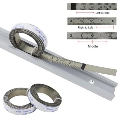 Stainless Steel Miter Track Tape Measure Self Adhesive Metric Scale Ruler CLH@8