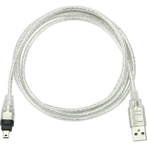 LBSC USB Data Cable, IEEE 1394 4 Pin to USB Mini Plug Firewire for MINI DV HDV camcorder to Edit 1.4M