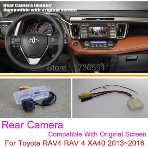 Lyudmila For Toyota RAV4 RAV 4 XA40 2013~2016 / RCA & Original Screen Compatible / Car Rear View Camera Sets / HD Reverse Camera