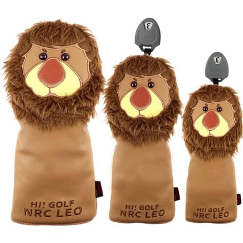 Novelty Animal Lion Golf Club Head Cover Headcover Protector Replacements