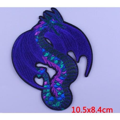 Dragon Patch Embroidered Patches For Clothing Skull Punk Patch Iron On Patches On Clothes Stripe Rock Animal Sticker On Clothes