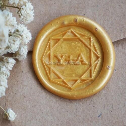 Personalized Crystal Geometric wax seal stamp wedding invitation seal/custom wedding stamp