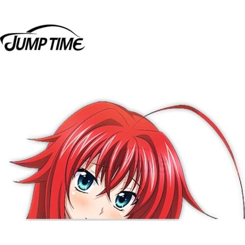 Jump Time High School DxD Rias Gremory 254 Cute Anime Girl Peeker Vinyl Decal Window Waifu Car Stickers