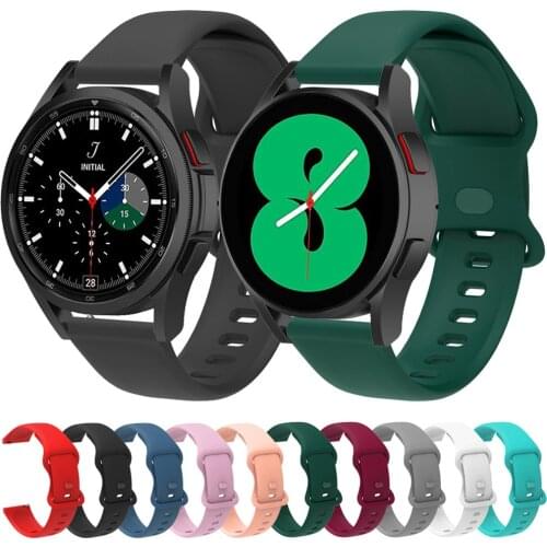 20MM Sport Silicone Watchband For Samsung Galaxy Watch 4 Classic 42mm 46mm/Galaxy Watch 4 40MM 44mm Strap Wristband Bracelet