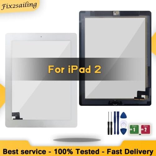 Touch Screen For iPad 2 Digitizer iPad2 Screen Touch A1395 Digizer A1396 A1397 Touch Digitizer Sensor With/Without Key