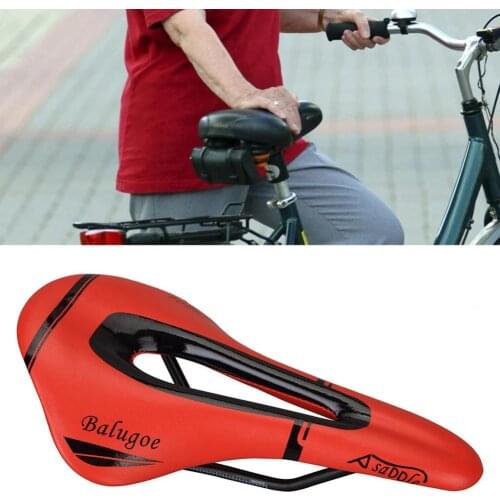 Bicycle Saddle Soft Wear-resistant Bike Part Faux Leather Hollow Bicycle Seat Road Mountain Bike Seat Saddle Seat for MTB