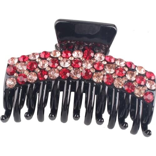 Women Shny Hair Clip Crystal Hairpins Ladies Rhinestone Hair Crab Claws Girls Make Washing Tool Accessories Headwear