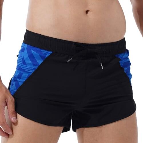 Plus Size Sport Shorts Men Summer Contrast Color Breathable Shorts Gym Running Workout Quick-Drying Drawstring Swimming Trunks