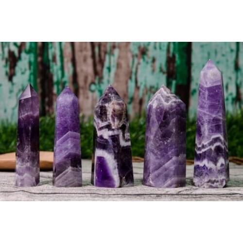 1kg Natural Amethyst Crystal Point Wand Dream Amethyst Tower Single Point Crystal Healing Crystal Gemstone Whloesale