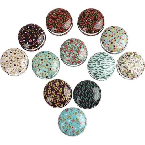 1pcs Elegant Flower Tin Box DIY Jar Balm Round Empty Iron Box Lipstick Storage Box